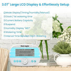 Sainlogic Automatic Plant Waterer for 15 Potted Plants, Smart Self Watering System with Humidity Monitor Display，Deep Root Irrigation, IP64 Programmable Timer for Vacation, Travel, Indoor Garden