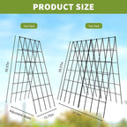Cucumber Trellis 2 Pack, Foldable A-Frame Garden Trellis for Raised Bed Garden Grow Support with Plant Support Clips, Twist Ties, Plastic Ties, for Cucumber,Tomato, Climbing Plants and Flowers