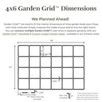 Garden Grid Watering System, 4x6 | Square Foot Gardening Grid & Irrigation in One | Pre-Assembled Watering Grid and Square Foot Garden Style Planting Template | USA-Made Quality | Standard 44"x66"