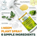 Neem Oil Spray for Plants with Peppermint Oil, Natural Plant Wash Made for Indoor and Outdoor Plants Smart Grower 32oz Easy Ready to Use Spray