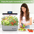 Hydroponics Growing System Kit with Seeds: 12 Pods Indoor Herb Garden Kit with LED Grow Light Plant Germination Kit Aeroponic Healthy Fresh Herbs Vegetables Hydroponic Planter for Home Kitchen Office