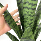 Beebel Artificial Plants Sansevieria Snake Plant with Black Plastic Planter Greenery Perfect Faux Agave Fake Plants in Pot for Home Office Indoor and Outdoo Décor (22" Green)