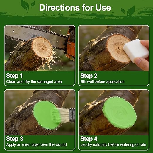 Tree Wound Sealer & Dressing, 500g Pruning & Grafting Healing Paste for Trees, Shrubs, Bonsai & Roses – Fast-Acting Protective Seal, Plant-Friendly, Dark Green