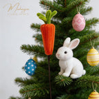 12 Pcs Easter Artificial Carrots Picks Decoration, Mini Fake Carrots Decor Picks, Cute Metal Fake Carrot for Bunny Decorations, Trees Topper Branches Ornaments Vase Filler Spring Home Decor Gifts