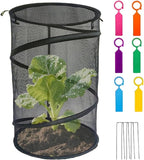 Plant Protectors From Animals,with Stakes Round Breathable Reusable Mesh Home Accessories - Mesh Plant Cover,for Winter Freezing Frost Season Flower Pot Planter Patio Porch Walkway Pathway Courtyard F
