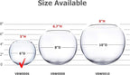 WGV Bowl Glass Vase, Diameter 6", Height 5", Open Width 4", (Multiple Sizes Choices) Clear Bubble Planter Terrarium Fish Bowl for Wedding Event Home Decor, 1 Piece (VBW0006)