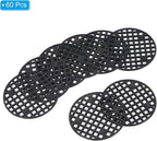 PATIKIL Flower Pot Hole Mesh Pad, 60Pcs 1.8 Inch/4.5cm Round Rigid Bonsai Drainage Mesh Grid Screen Bottom Grid Mat for Garden, Black