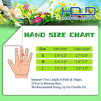 HANDLANDY Long Gardening Gloves for Men & Women, Thorn Proof Rose Pruning Gloves Leather Gauntlets Garden Glove Yard Work Glove (Warm Brown, Small)