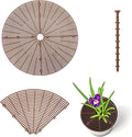 Plant Pot Grids 6PCS Plant Pot Soil Guard with Nails Grid Flower Cover Baby Safety Mouse Garden Home Protector(Black M Round)