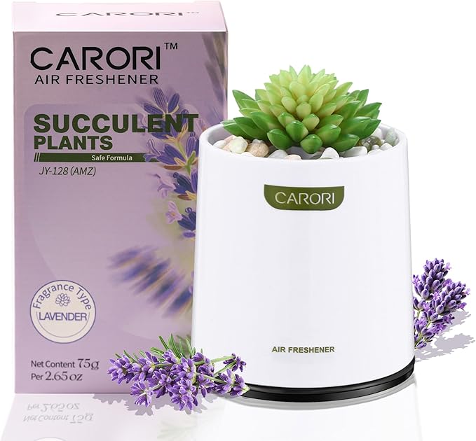 Artificial Succulent Plants with Subtle Lavender Scent, Faux Indoor Plants for Home Decor, Small Fake Plant for Bathroom, Bedroom, Office Decor, Aesthetic Room Accessories, Housewarming Gift