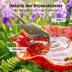 Handmade Metal Flower Garden Stake, 2026 New Handmade Flower Garden Stakes Bird Bath, Hold Water Suitable for Gardens, Patios, Lawns, Backyard Decor and Outdoor Landscaping Use (D)
