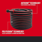 Craftsman Heavy Duty Professional Grade Black Garden Hose, 100 Feet x 5/8 Inch