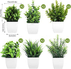 Kifmurase 12Pcs Fake Plants, Mini Artificial Greenery Potted Plants for Shelf, Small Artificial Faux Eucalyptus for Home Decor, Indoor, Office, Desk, Shelf, Table Decoration