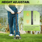 Saker Lawn Aerator Tool, 2026 Upgraded Manual Lawn Aerator with 15-Spike Heavy-Duty Yard Aeration Tool with Spring-Loaded Design, for Loosening Soil Aerating Patio, Yard, Garden Dark Black
