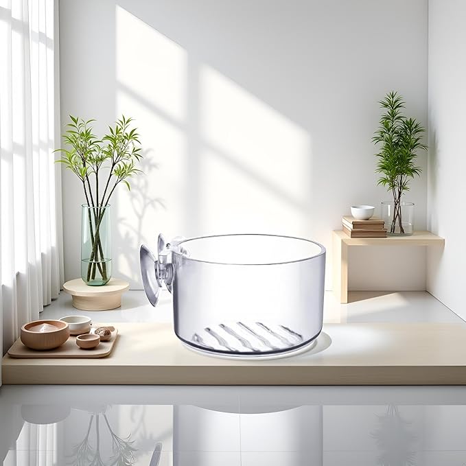 Transparent Round Aquatic Planter Cups with Hole,Mini Acrylic Aquatic Plant Pot Aquarium Plant Holder with Suction Cup Aquarium Décor,for Shrimp Fish Live Décor