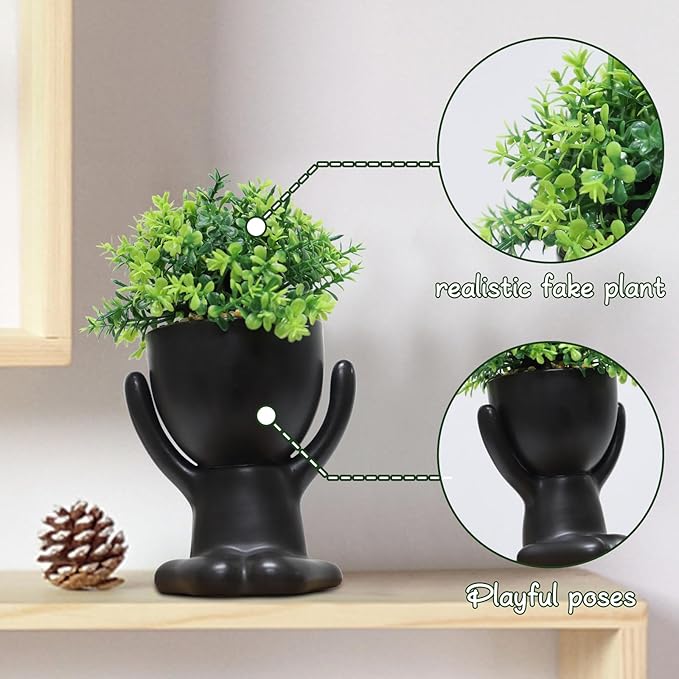 Zerzsy Fake Succulent, Mini Artificial Succulent Plants Desk Plant for Office Decor for Women, Cute Fake Plants Bathroom Decor - Set of 1