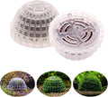 2 Pack Aquarium Moss Ball Holder Professional Plastic Moss Plant Holder with Hollow-Designed for Fish Tank Accessories (2)