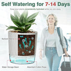 4 Pack Self Watering Pots Set, 4+5.5 Inch Self Watering Pots for Indoor Plants, Planter Pot with Wick Rope and Reservoir for African Violet, Spider Plant, Orchid