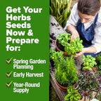 HOME GROWN Premium Herb Seeds Variety Pack - 20 Heirloom Herb Seeds for Planting - 6,000+ Non-GMO Seeds with Plant Markers - Indoor Outdoor Hydroponic Herb Garden - Culinary & Medicinal Herbs