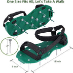 Ohuhu Lawn Aerator Shoes with Hook & Loop Straps, All New Unique Design Free-Installation Heavy Duty Spiked Aerating Sandals, One-Size-Fits-All for Yard Patio Lawn Garden
