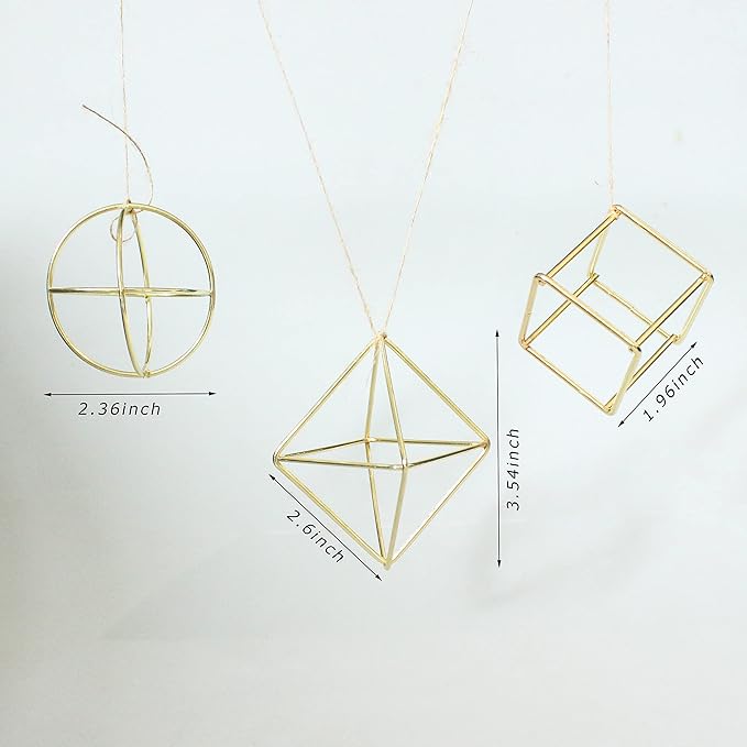 ZOOELAY Mini Air Plants Holders Metal Geometric Hanging Airplants Plant Hanger Airfens Display Stand Planter Hanging Airplants Frame Decor 6PCS