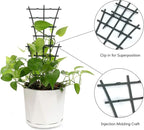 Feitore Plant Trellis Indoor, 6Pcs Stackable Plant Trellis for Climbing Plants Indoor, Small Plant Climbing Trellis for Potted Plants Plastic Climbing Plant Support Trellis for Houseplant Hoya Pothos
