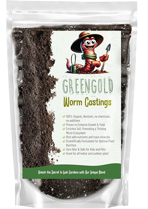 GARDENWISE Organic Worm Castings Premium Worm Castings Fertilizer for Nutrient-Rich Soil and Healthy Growth (2 QUARTS)