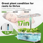 Ahopegarden Hydroponics Growing System Kit Indoor Herb Garden with Grow Light 12 Pods, with LCD Touch Panel Hydroponic Planter, Planting Height Up to 17", Grower Harvest Fresh Veggie Lettuce, White