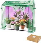 Mini Greenhouse with LED Grow Light & Timer, 36"×20"×33" Portable PE Plant Tent for Indoor Seed Starting, Balcony, Garage & Small Space Gardening