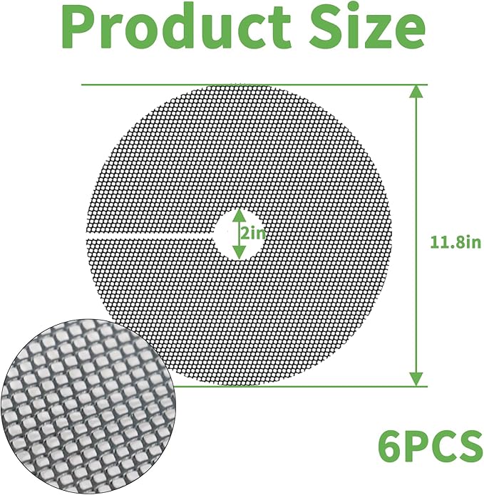 6 Pcs 11.8 Inch Plant Pot Grid Covers, Plant Protectors from Animals, Cuttable Soil Protectors for Potted Plants, Pet & Animal Digging Deterrent, Reusable Plant Covers for Indoor Outdoor Garden