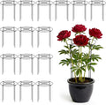 Geelin 15 Pack Peony Cages Bulk 12'' Dx 16'' H Peony Cages and Supports Heavy Duty Metal Plants Grow Through Support Rings Hoops for Outdoor Plants Flower Strawberry Tomato Strawberry(Black)