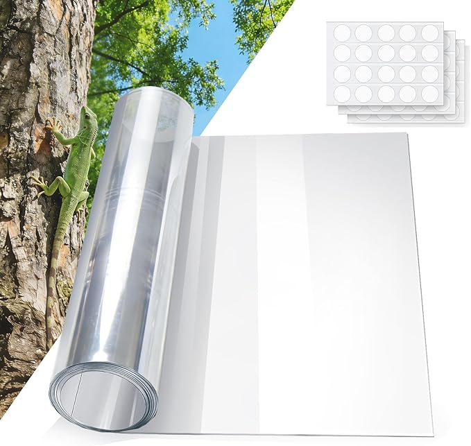 Extra Thick Tree Trunk Protector Guard-79 L x 15.9" W PET Plastic Wrap for Iguana & Cat Prevention, DIY Plant Greenhouse Including Waterproof Transparent Acrylic Double-Sided Adhesive