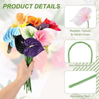 uxcell 4Pcs 11inch Artificial Anthurium Lily Flowers, Permanent Flower Bouquet for Home Arrangements Wedding Festival Decoration Crafts Store Decor Accessories, Light Pink