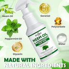 Neem Oil Spray for Plants with Peppermint Oil, Natural Neem Oil Spray for Indoor/Outdoor Plants, Suitable for Organic Gardening (16oz, Pet Safe, Non Toxic)
