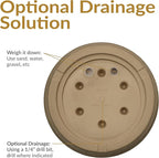 Sunnydaze 24-Inch Anjelica Large Plastic Pot for Plants - Outdoor Double-Walled Large Plastic Planter with Drillable Drainage Holes - Beige - 2pk