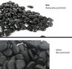 18 lb Natural Polished Black River Rock for Plants, 1/2" Black Pebbles for Aquarium, Vase, Garden Landscape Rocks and Outdoor Decorative Stones