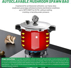 GREANER 6 Mil Grain Spawn Bags 25PCS, 6"x5"x20" Mushroom Bags for Growing with Injection Ports, Unicorn Bags Mushroom with 0.2 Micron Filter Breathable