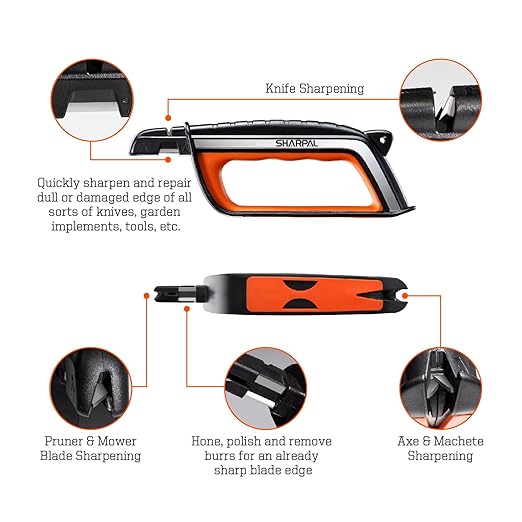 SHARPAL 103N All-in-1 Knife Garden Tool Multi-Sharpener for Lawn Mower Blade, Axe, Hatchet, Machete, Pruner, Hedge Shears, Scissors Mothers Day Gifts