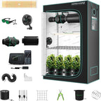 MARS HYDRO 2x4 Smart Grow Tent Kit with WiFi-Integrated Controller 43,300W TSL2000 LED Programmable&Dimmable Grow Light,48"x24"x71" 1680D High Reflective Mylar,4inch Automatic Ventilation System