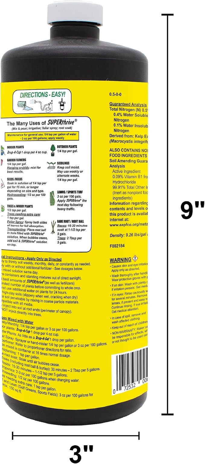 SUPERthrive Plant Vitamin Solution, 1 Quart