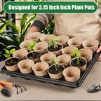 RooTrimmer 20 Cell Plant Trays for Carrying 3 inch Round Nursery Pots, Sturdy Plastic Trays Suitable for Holding 200 pcs Peat Pots (10 Packs)