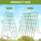 Cucumber Trellis 2 Pack, Foldable A-Frame Garden Trellis for Raised Bed Garden Grow Support with Plant Support Clips, Twist Ties, Plastic Ties, for Cucumber,Tomato, Climbing Plants and Flowers
