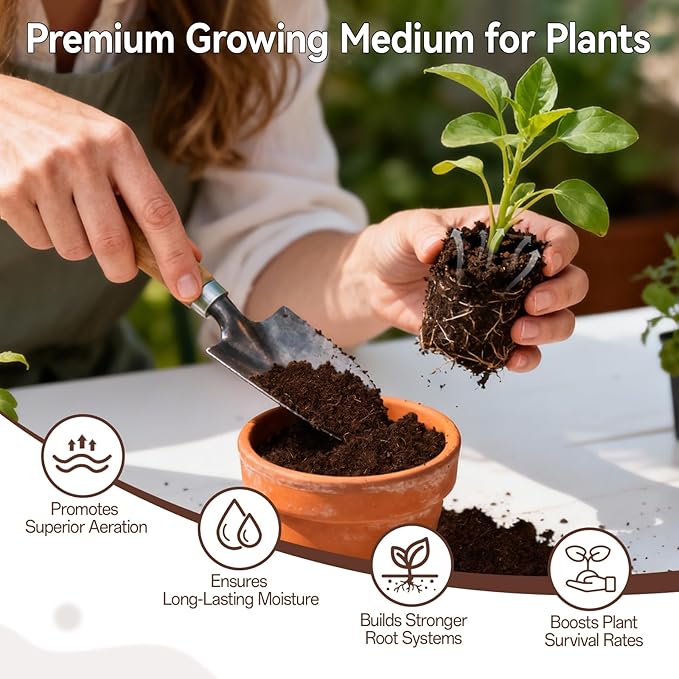 Halatool 55 Pcs Compressed Coco Coir Pellets, Seed Starter Soil Pellets for Indoor Potted Plants, Made from 100% Organic Coconut Coir for 3X Water Retention & Enhanced Aeration, Beginner-Friendly