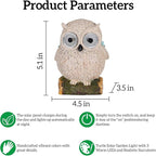 mocosa Solar Garden Statues Owl and LED Lights Birthday Gifts for Women Mom Grandma Solar Outdoor Cat Decor for Outside,Outdoor Solar Lights for Yard, Garden and Patio, Unique Gift for Women