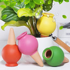 Terracotta Self Watering Spikes, 4 Pack Watering Bulbs for Indoor Outdoor Plants, Vacation Slow Release Plant Self Watering Planter Insert Devices, Colorful Water Globes While Away