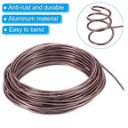 PATIKIL 2mm Bonsai Training Wire, 1 Roll Floral Wire Stems Anodized Aluminum Tree Wire 32.8 Feet Total for Gardening Branch Fixing, Brown