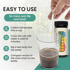Soil pH Test Kit (3-9 Range) – 100 Test Strips for Garden, Lawn, Vegetable & Flower Beds | Quick & Easy Soil pH Monitoring for Indoor & Outdoor Plants | Leaping Lynx