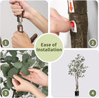 Faux Eucalyptus Tree 6ft(72in) Tall Artificial Plant Indoor Decor Handmade Natural Fake Eucalyptus Tree for Wedding Realistic Lifelike Leaves in Pot for Home Living Room,Office,Outdoor Decor.
