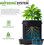 15” Self-Watering Plant Saucer, Capillary Action Theory Auto-Irrigation System, 4-Pack Bases with pH Test Tank & Water Gauge, Heavy Duty for Use in Indoor Grow Tents/Outdoor Gardens
