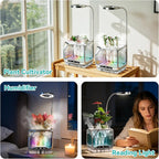 Aeroponics Growing System with Grow Light & Humidifier - Smart Indoor Garden, Visual Root Observation, RGB Mood Lighting, for Plants, Mushrooms - Desktop Hydroponic Planter
